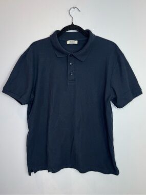 Mate navy preppy Men's Classic cotton Polo Shirt size large made in Italy